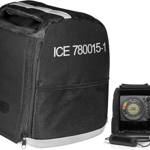 780015-1 For Humminbird ICE Flasher ICE 35, ICE 45, ICE 55 Models, CC ICE Fishing Flasher Soft Sided Carrying Case Storage Travel Bag for Portable GPS Navigator