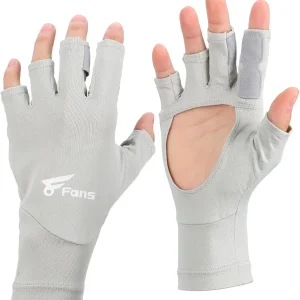 8 Fans Fishing Gloves UPF50+ Fly Fishing Gloves, Fingerless Gloves Sun Protection Gloves Men Women for Outdoor, Kayaking, Cycling, Rowing
