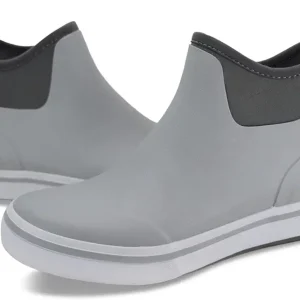 8 Fans Mens Deck Boots, Waterproof Rubber Rain Boots, Anti-slip Fishing Booties, Short Ankle Shoes for Boating, Outdoor, Size 7-14