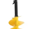 8" Ice Auger Drill Bit with Extension Rod, Blades, Electric Drill Clips and Knife Guard Case, Cordless Nylon Ice Fishing Auger Weighs 8.38lbs