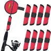 8 Pack Lure Wrap, Rod Armour Lure Wraps, Fishing Hook Covers Lure Shield Lure Guard to Keep Fishermen Fishing Safe for Fishing Rod (Red, 6 Inch)