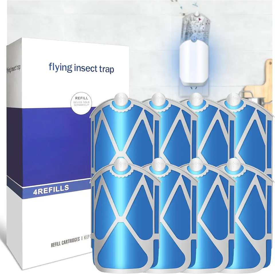 8 Pcs Flying Insect Trap Refill Cartridge Kit Replacement Compatible with Plug-in Light M364 and Max