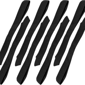 8 PCS Soft Loop Tie Down Straps, 1800 Lbs Load Capacity & 4800 Lbs Breaking Strength Tie Down Loops, Anti-Scratch Car Cargo Fixing Auxiliary Straps for ATV Motorcycles Dirt Bikes (Black)