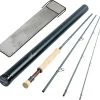 8Fans Fly Fishing Rod with Tube, 4-Sections,Fast Action Fly Rod with Pacbay Titanium-Coated Snake Guides,AAAA Pure Cork Handle,4-8w