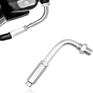 90 Degree Throttle Cable Adjuster, Aluminum Alloy 90� Bendy Clutch Cable Adjuster Throttle Regulator, Universal Accelerator Adjuster Bendy Cable Guide Motorcycle Dirt Bike (Silver)