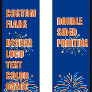 9FT 2.8M Customizable Sale Flag With Aluminum Pole & Ground Spike Double Sided Outdoor Advertising Flying Banner