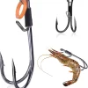 9KM DWLIFE Fishing Hooks Double Fishing Hooks Live Shrimp Fishing Hooks Lure Magnetic Hooker Catfish Bass Hooks Fishing Lures Saltwater