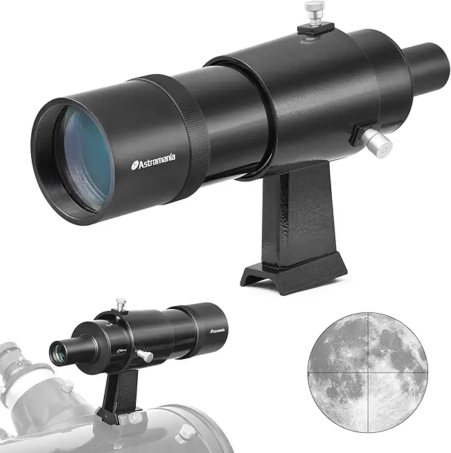 9x50 Finder Scope, Black - it Provides Both a Bright Image and Comfortable Viewing