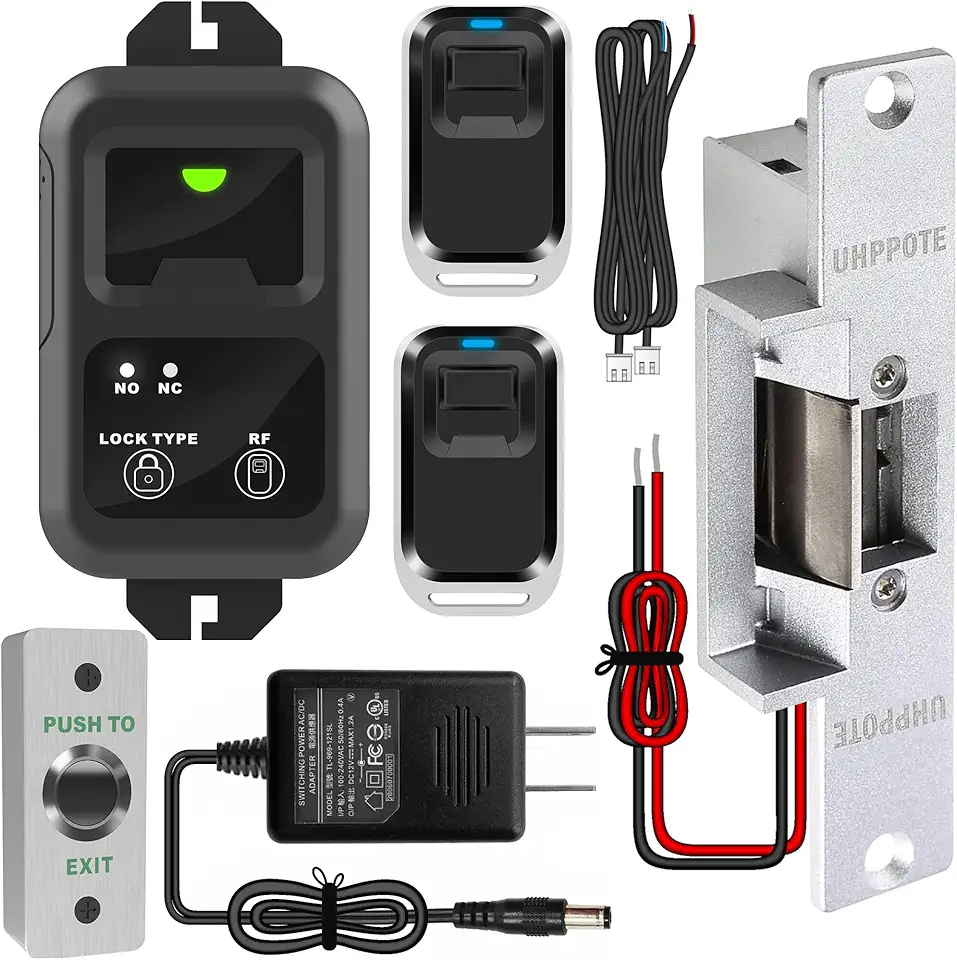 Access Control Electric Strike Door Lock Fail-Secure Kit System with Remote Control
