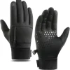 AIJIEKE Winter Gloves for Men, Cold Weather Gloves, Windproof Warm Gloves, Touch Screen Gloves, Waterproof Gloves for Work, Sports Running Gloves for Driving Fishing Cycling