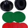 Air Hockey Pushers and Air Hockey Pucks, Plastic Lightweight Goalies Ice Hockey Pushers Pucks Set Non Slip Strikers and Dynamic Pucks Replacement for Tables Game