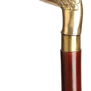 Ajuny Walking Sticks for Men Women Seniors Wooden Canes with Detachable Brass Handle Decorative Cane Gifts