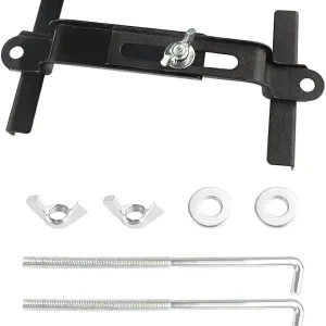 Ajustable Battery Hold Down with Stainless J bolt Kit,A Specialty Automotive Tools Car Battery Holder of Car SUV Truck RV Camper and Trailer (8inch/19cm bolts)