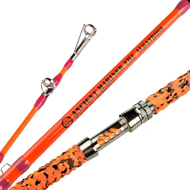 Albatross Series Castfish Rod 10' Catfish Casting Rods 2 Piece Glow with Black Light Catfish Fishing Rod