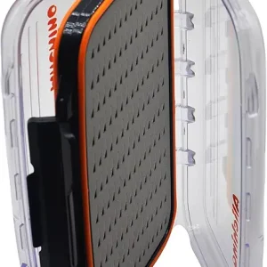 ALICHINO Fly Box for Fly Files Ice Jig Box Two Sided Waterproof Fly Fishing Box for Nymphs and Streamers (Grey Foam Insert, M 7.3 * 4.5 * 1.6Inch)