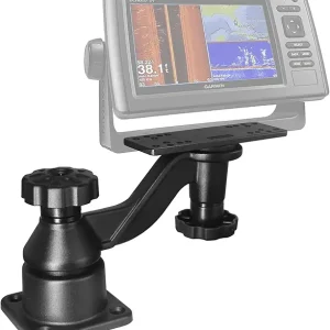 All Aluminium Fish Finder & Chartplotter Mount, Reinforced Arm Marine Electronic Mount, Securely Holds 5" to 12" Screens, Compatible with Garmin, Lowrance and More Depth Finder
