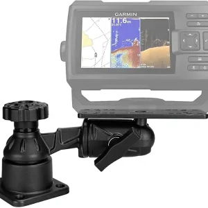 All Aluminum Horizontal 7.32" Swing Arm Fish Finder Mount for Fishfinders and Chartplotters, Compatible with Garmin, Lowrance, and More Depth Finders.