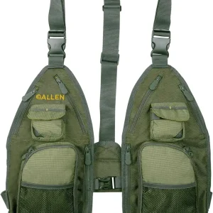 Allen Company Ultra-Light Gallatin Strap Pack Fishing Vest, Fits up to 4 Tackle/Fly Boxes, 14 Accessory Pockets