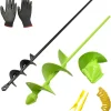 Alloy Upgrade 2-Piece Garden Spiral Hole Drill Planter 1.6x16.5inch and 3x16inch Hole Digger for Any Hex Drive Drill ?Garden Auger Spiral Drill Bit for Sand