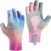 ALTIMATE UPF 50+ Women�s Fishing Gloves UV Sun Protection Fingerless Gloves for Kayaking Paddling Hiking Cycling Driving Shooting Training