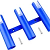 Aluminium Fishing Rod Holder,3 Link Wall-Mounted fishing pole holder for Marine Boat Yacht Camper RV(Blue),Boat Rod Holder for Garage