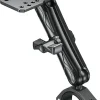 Aluminum Alloy 1" Ball Fish Finder Mount, 5.9" Long Arm Marine Electronic Mount with Bar Clamp Base, Fit 1.5" 1.65" 1.75" 1.85" 2" Round Rail, for Garmin, Lowrance, Humminbird, Raymarine