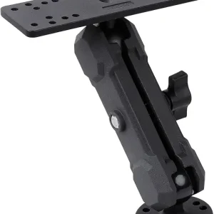 Aluminum Alloy Fish Finder Mount with C Size 1.5" / 38mm Ball, 5.9" Arm Marine Electronic Mount Compatible with Garmin,Humminbird, Lowrance and More