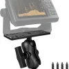 Aluminum Fish Finder Mount with 1.5"/C Size Ball, 3.42" Aluminum Arm Marine Electronics/Depth Finder Mount. High Salt Water Resistant, compatible with Garmin, Lowrance, Humminbird, and More.