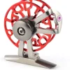 Aluminum Fly Fishing Reel Diameter 55mm Size Right Hand Retrieve Right Handed Fly Fishing Tackle Accessories Articulos (Red)
