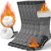 Alvada Merino Wool Hiking Socks Thermal Warm Crew Winter Boot Sock For Men & Women 3 Pairs