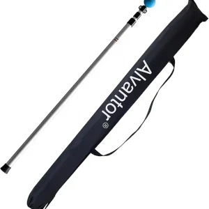 Alvantor Aluminum Telescoping Tarp Poles Adjustable Rods and Round Pad Screen House & Bubble Tent & Vendor Booth