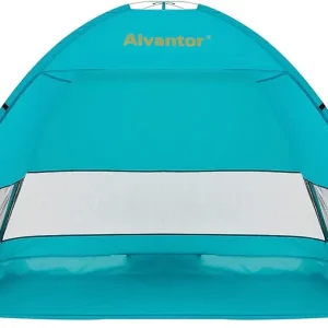 Alvantor Beach Tent Beach Umbrella Outdoor Sun Shelter Cabana Automatic Instant Pop-Up UPF 50+ Portable Beach Shade Camping Fishing Hiking Canopy Easy Set Up Light Weight Windproof for 2-3 Person
