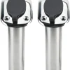 Amarine Made 2Pcs Stainless Steel Fishing Rod Holder Flush Mount with Black PVC Cap and Liner Boat Rod Holder 30 Degrees