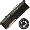 AnglerDream Archer Fly Fishing Rod and Reel Combo 3/4 / 5/6 7/8 WT Fly Fishing Combo 4 Section Fast Action Dark Green Fly Rod Graphite IM 10 / 36T Carbon Fiber