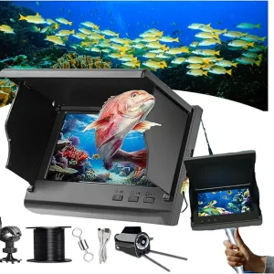 Anglereye Underwater Fishing Camera, 4.3''/5'' HD IP68 Waterproof Colitt Underwater Fishing Camera with 175� Wide View - Night Vision Portable Fish Finder (5.0in,30m/98ft/no Box)