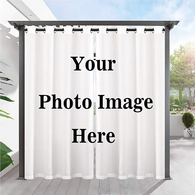 ANHOPE Custom Outdoor Curtains Customized Pattern Drapes Personalized Grommet or Rod Pocket Boho Mandala Paisley Dragonfly Print Pattern Privacy Outside Curtains for Patio Pergola Gazebo 2 Panels