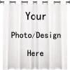 ANHOPE Custom Pattern & Size Curtains Customized Grommet or Rod Pocket Curtains Space Alien UFO Flying Saucer Print Pattern Personalized Window Drapes for Bedroom Living Room 2 Panels
