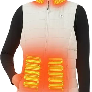 ANTARCTICA GEAR Women's Heated Vest With 16000mAh Battery Pack, Rechargable Lightweight Heated Vest for Winter Outdoor