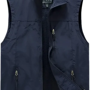 AOTORR Mens Outdoor Lightweight Safari Casual Work Photo Travel Fishing Vests