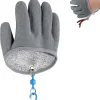 ARCLIBER Fishing Glove for Men with Magnet Release, Puncture Resistant Fish Glove for Handling, Catching, Cleaning, Anti-Slip Textured Grip Palm