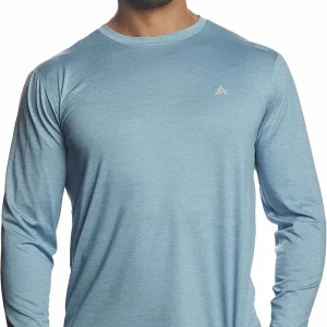Arctic Cool Men's Crew Neck Instant Cooling Moisture Wicking Performance UPF 50+ Long Sleeve Sun Protection Shirt