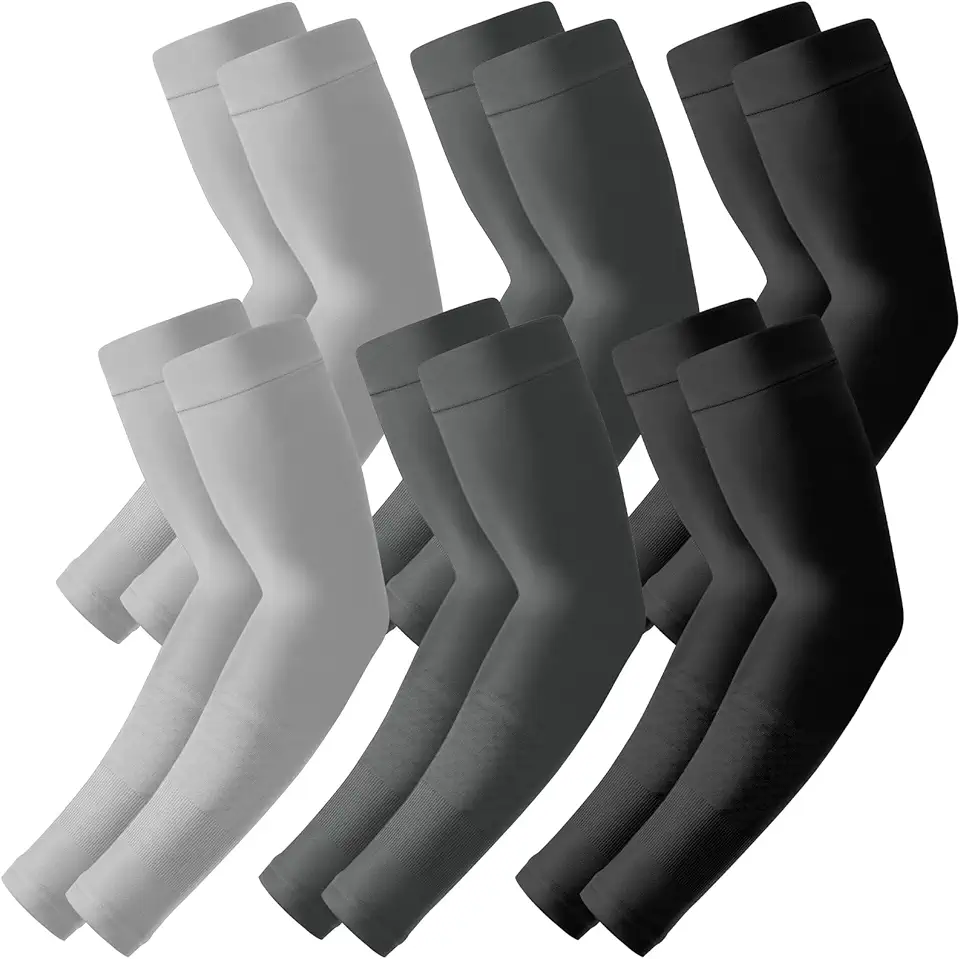 Arm Sleeves for Women Men Compression Sleeves UV Sun Protection UPF 50+ Cooling Sleeves to Cover Arms for Sports