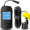 Atibin Portable Water Fish Finder Transducer Wired Handheld Depth Finder Sonar LCD Display Fish Finders Kayak FF068
