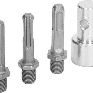Auger Adapter, 1 to 3 Ice Auger Drill Adapter Drill Bit, Carbon Steel Round Chuck 2 Pits 2 Slots Garden Auger Drill Connector Garden Tools,Drill Bit Adapter
