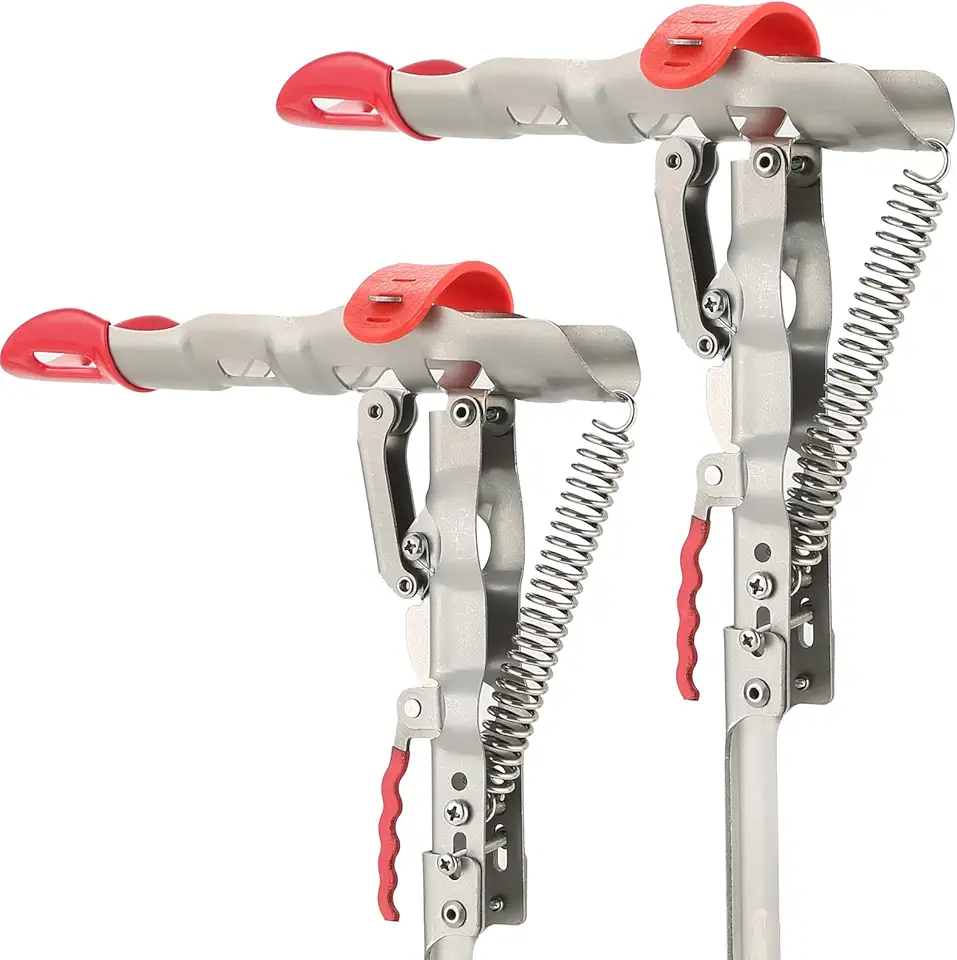Automatic Spring Fishing Rod Holder | 2 Pack Stainless Steel Fishing Pole Stand with Single Spring Loaded Tip-up Action for Ground Support Brackets
