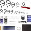 Aventik Fishing Rod Repair Kit, Supplies for Fishing Pole Eyelets Replacement with Kit with Stainless Steel Guides for Spinning/Casting Rods