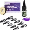 Aventik Fishing Rod Tip Repair Kit Complete with Rod Building Supplies, Complete Supplies and Tip Eyelet Replacements for Fishing Pole Repair Kit