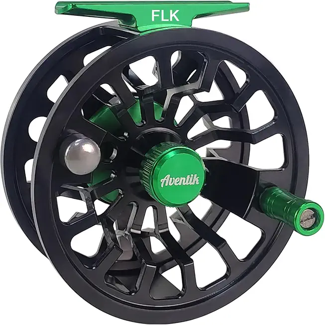 Aventik FLK II Fly Fishing Reel Aluminum Trout 3/5, 5/7, 7/9wt Large Arbor Freshwater Fly Reel with Line.
