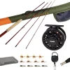 Aventik Fly Fishing Rod and Reel Combo Starter Kit 3/4/5/6 Weight,Packed by Hard Cordura Fly Rod Case