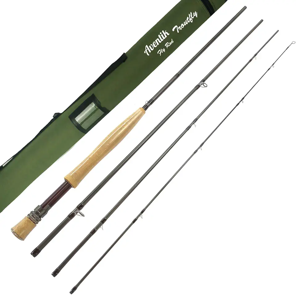 Aventik Fly Fishing Rods European Master Design Wild Trout Ultra Fast TroutFly 9� LW4, LW5, LW6, 9�LW5/6 and 9�6� LW6/7, All in 4 Pieces Ultra Fast Action Best Value